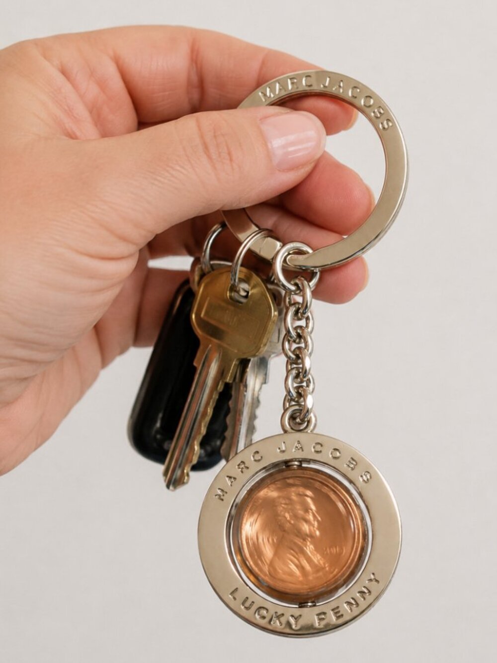 Rare Marc Jacobs Lucky Penny Spinning Keychain 2013 Special Items